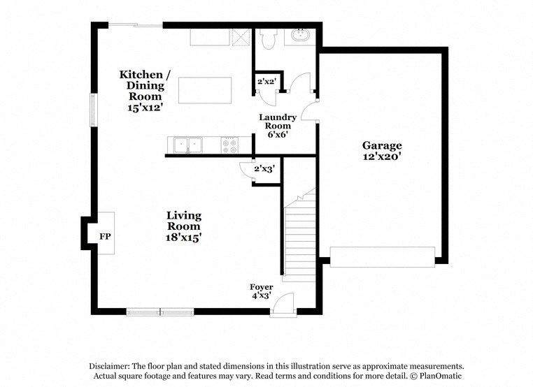 the schematic diagram of the floor plan of the residence