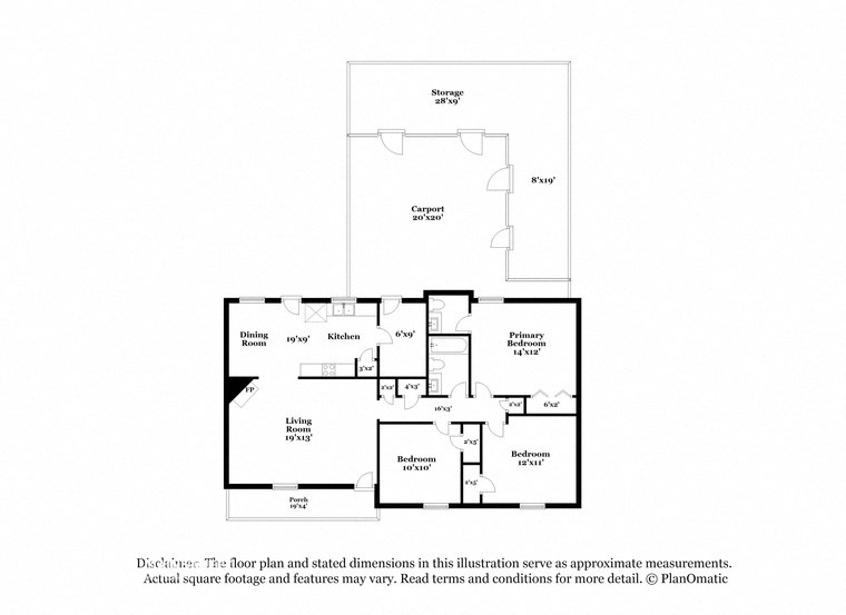 the floor plan for the apartment