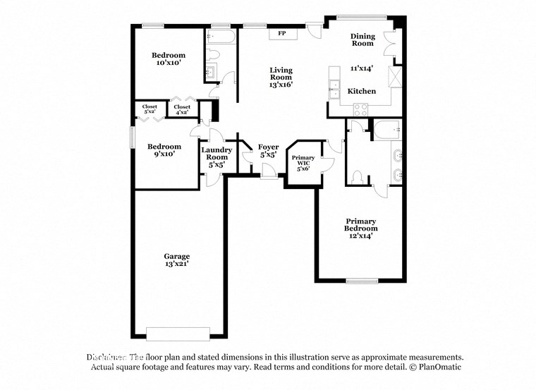 the schematic floor plan of the residence