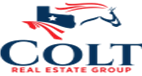 A logo with a horse and the word "COLT" in the center.