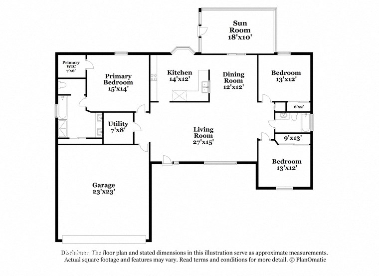 the schematic diagram of the floor plan of the house