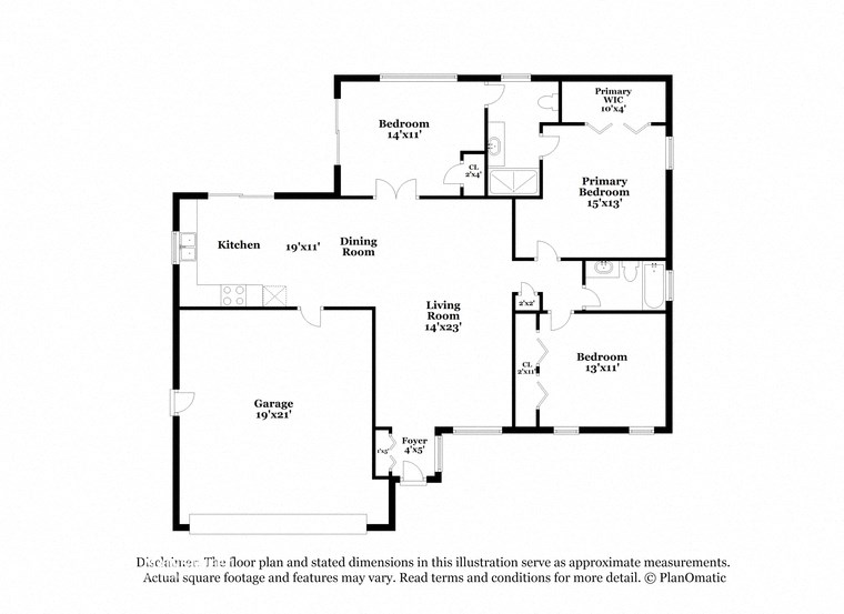 this floor plan is an approximation of our floor plan and may not include all measurements