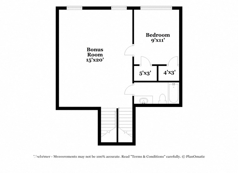 a floor plan of a house with a bedroom room and a bathroom