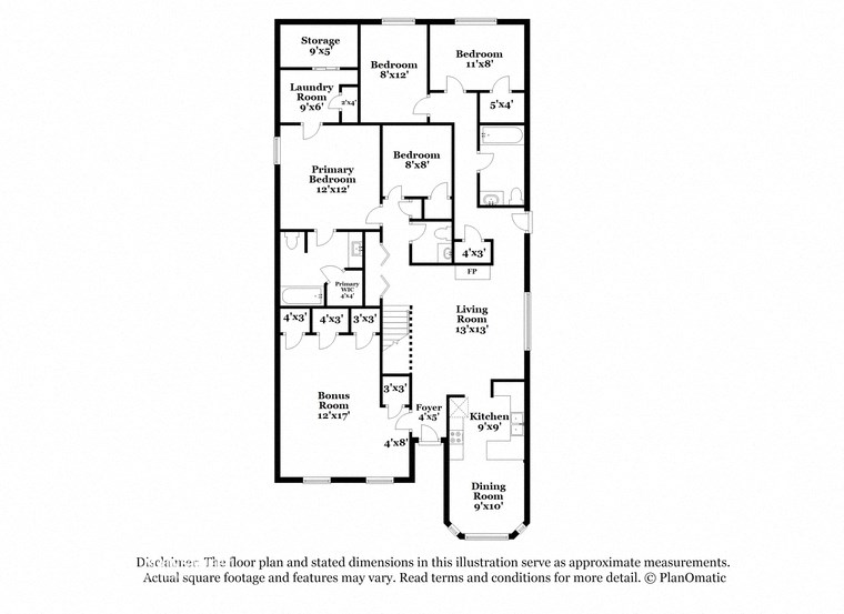 this floor plan is an approximation of a floor plan for a home