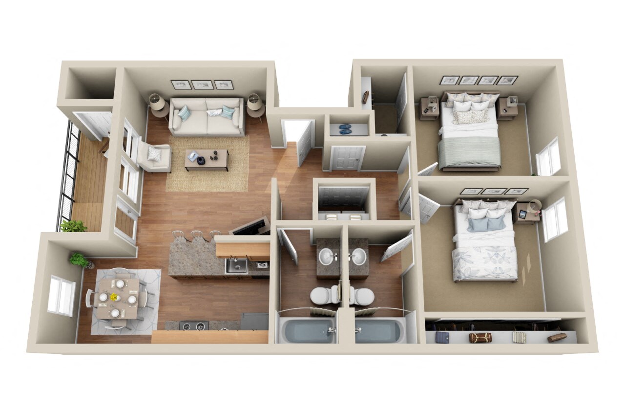 2 Bedroom  2 Bathroom