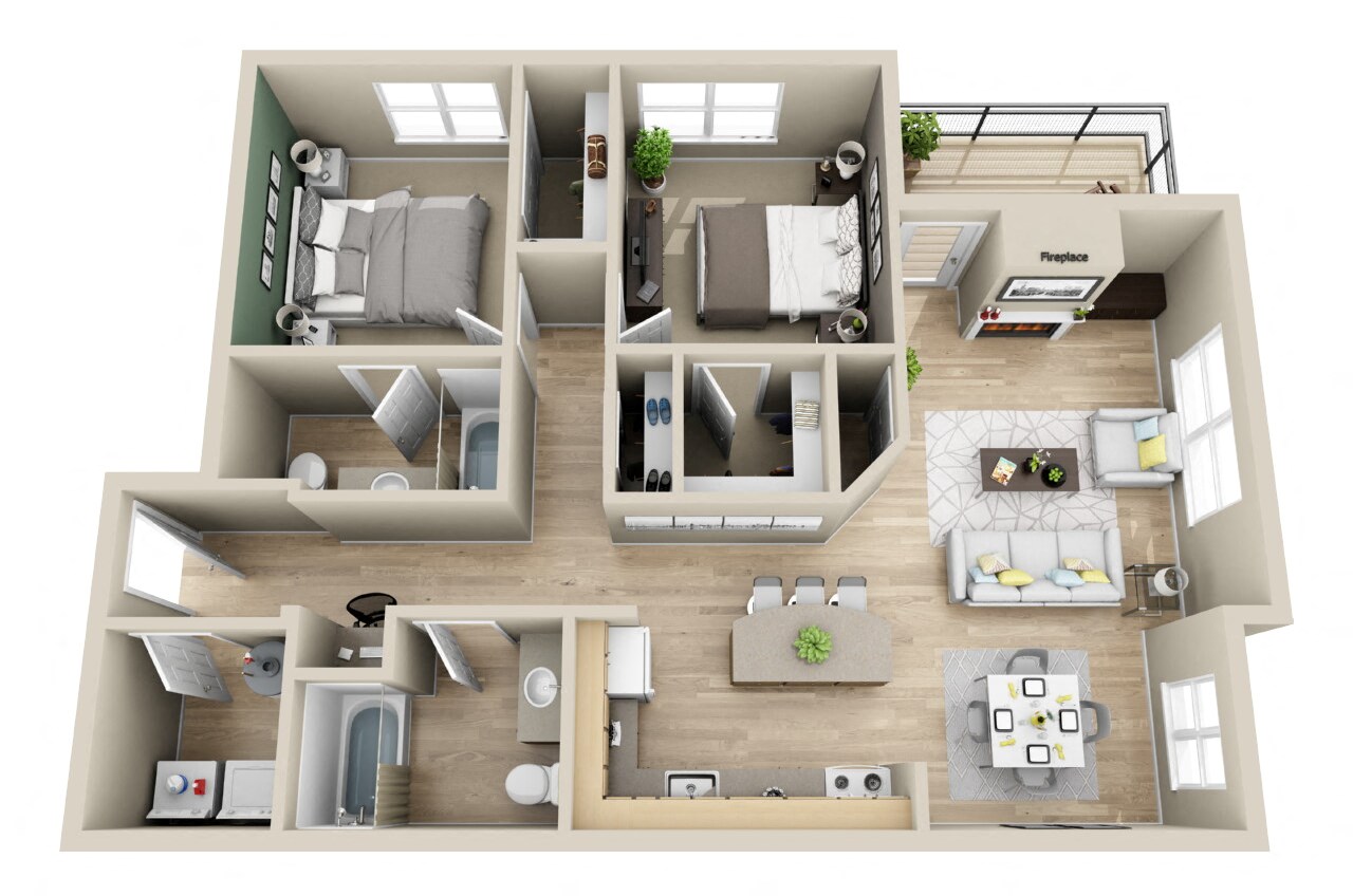 2x2 1058-1086 sq. ft. The Stillwater