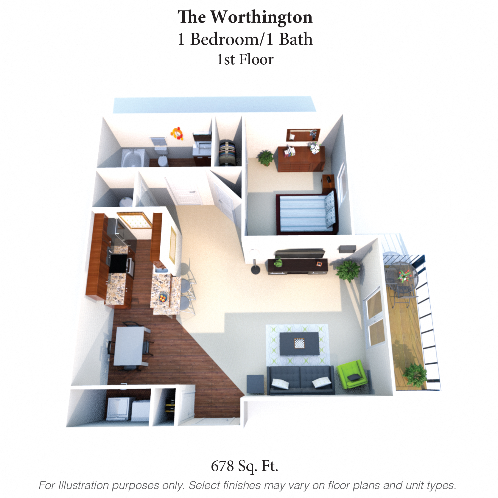 Worthington Floor Plan at The Residences at Liberty Crossing, Columbus, Ohio