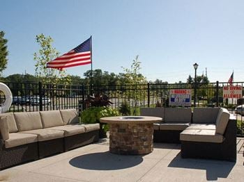 Gas Fire Pit and Seating Area, Liberty Crossing, Apartment Amenities, OH, 43235