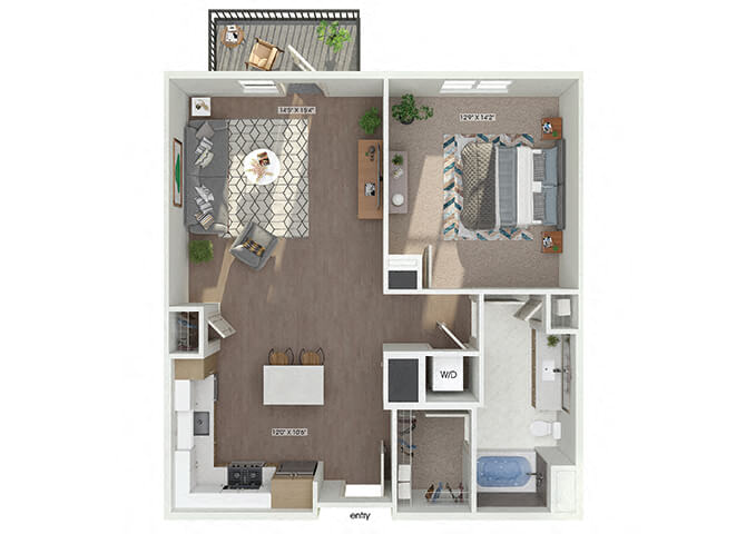 A3 Floorplan Image at The Quill Apartments in Milford, MA