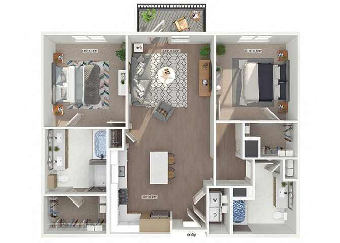 B3 Floorplan Image at The Quill Apartments in Milford, MA