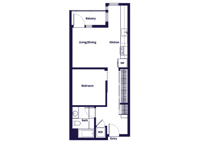 A04 Floorplan at Idea1 Apartments in in San Diego CA