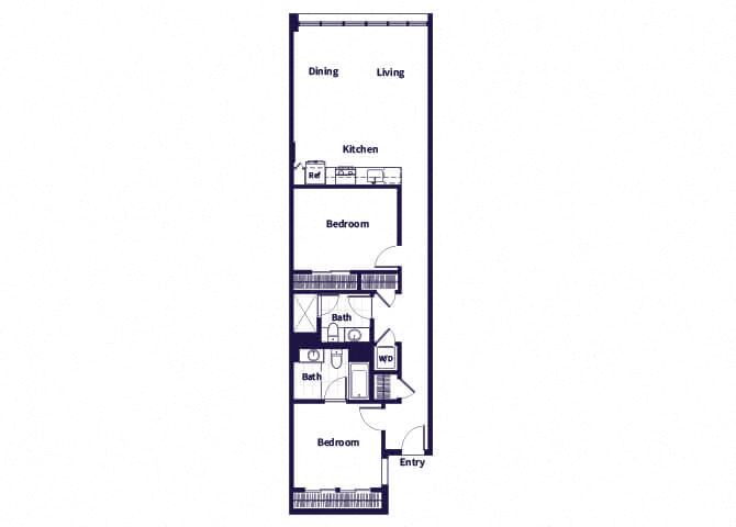 B02 Floorplan at Idea1 Apartments in San Diego CA