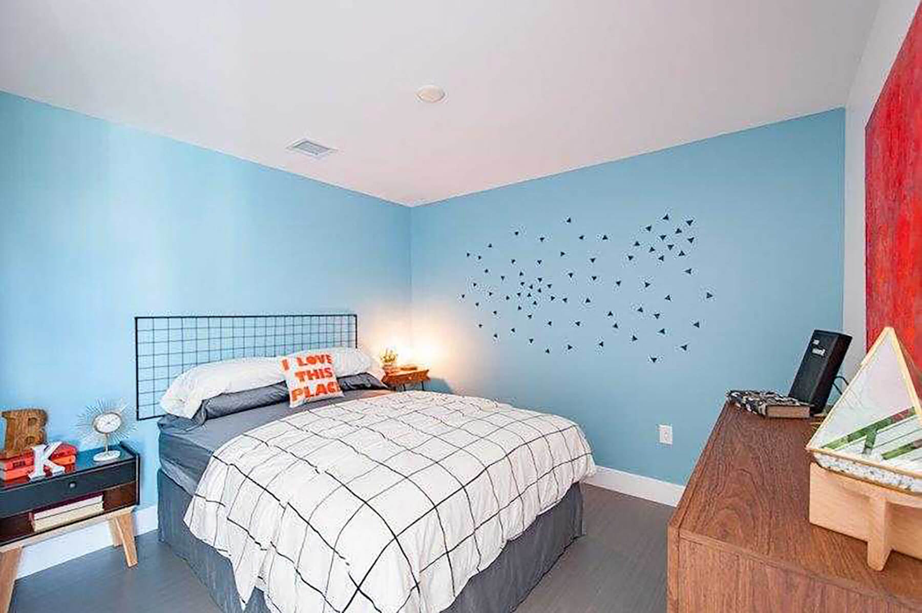 Model Loft Lower Bedroom at Idea1 Apartments in San Diego CA