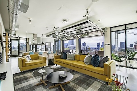 Social lounge seating at Idea1 Apartments in in San Diego CA