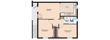 2 bed, 1 bath