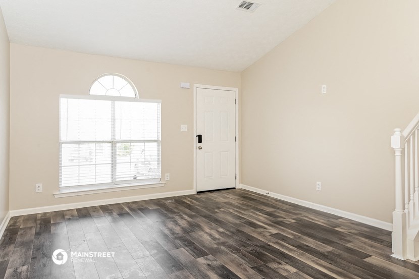 the spacious living room of our two bedroom apartment atrium at our community center