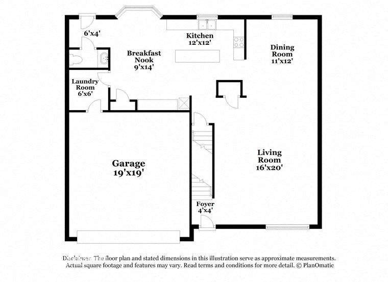 the schematic diagram of the floor plan of the house