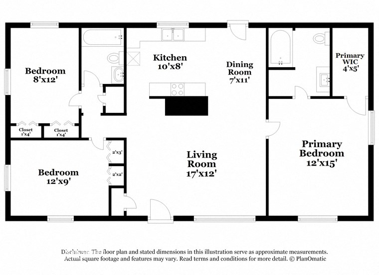 this floor plan is an approximation of a floor plan for a house