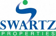 A blue and green logo with the text "Swartz Properties" written underneath.