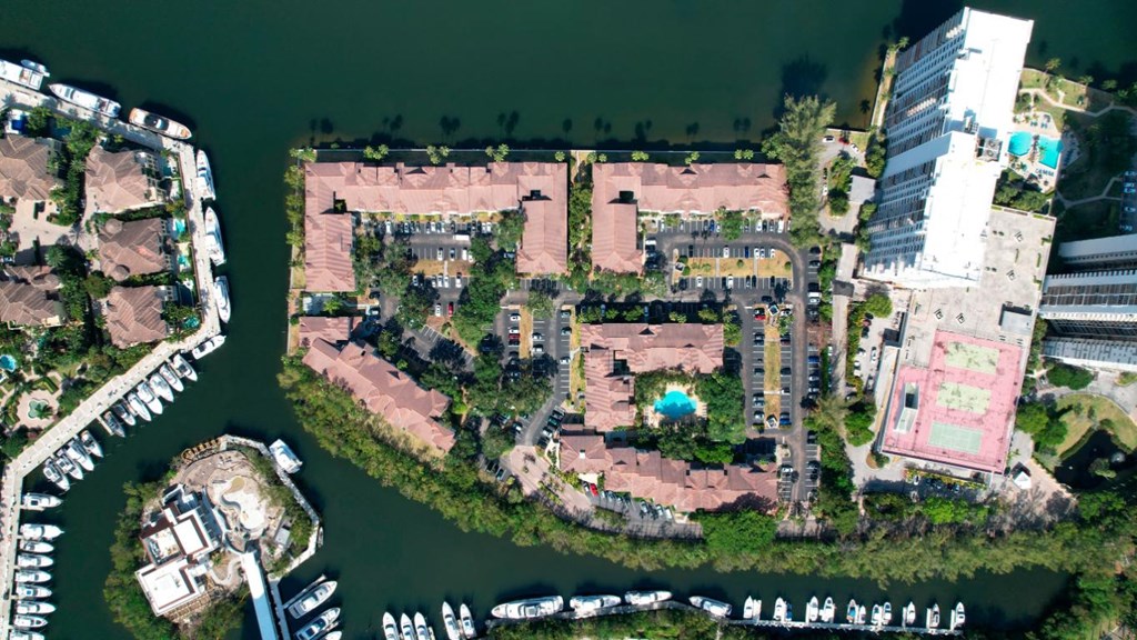 a billionaire mansion with a pool in the middle of the city