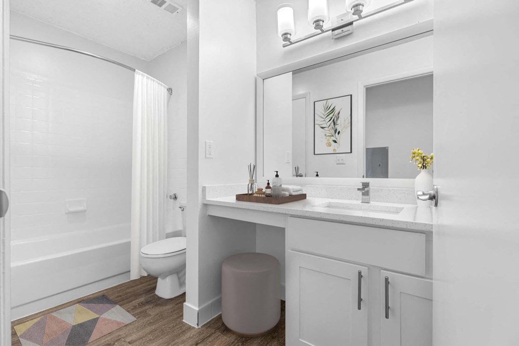 a bathroom with a sink and a toilet and a mirror