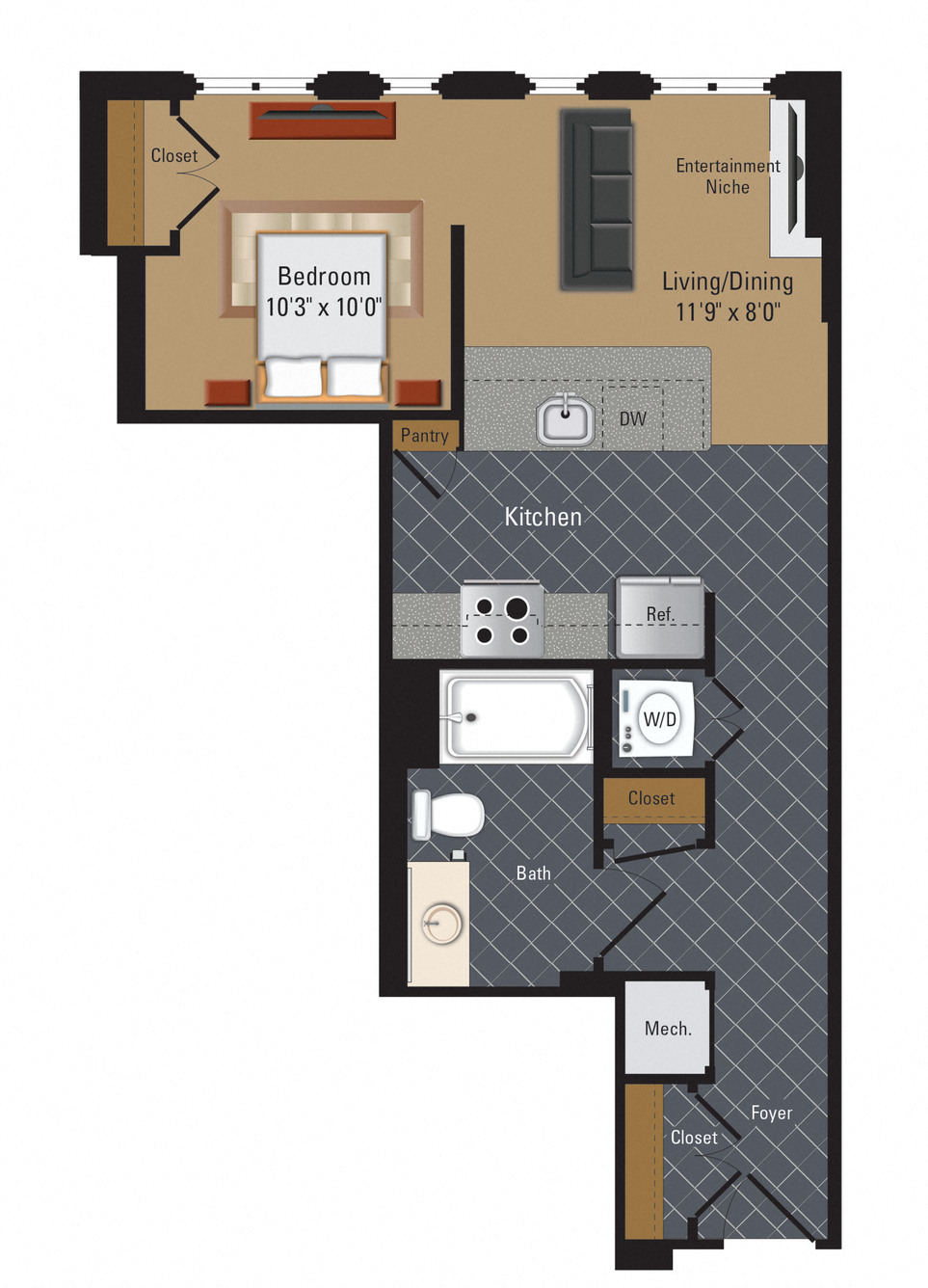 Studio Loft at The Millennium, Virginia