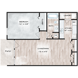 1-bedroom apartment at The Bend Apartments in Goodlettsville