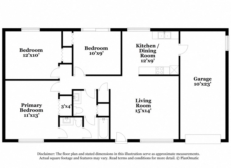 this plan is an approximation of our floor plan and may not include all the features