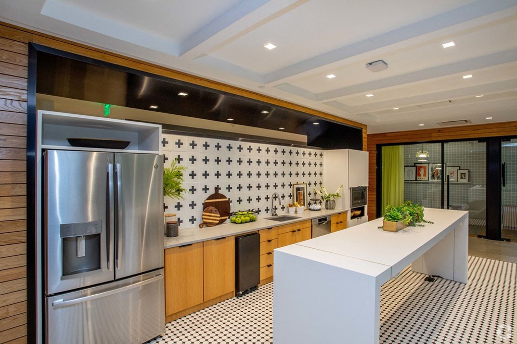 Here we circled back to the clubroom kitchen  at Grand Flats, St. Louis, Missouri