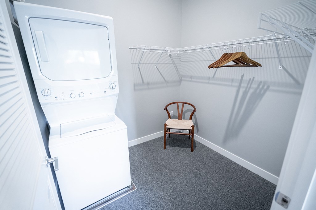 This is a closer view of the washer and dryer  at Grand Flats, Missouri, 63104