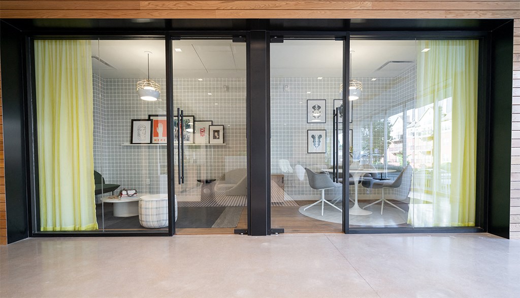 This is the entrance to our phone booth conference rooms at Grand Flats, Missouri