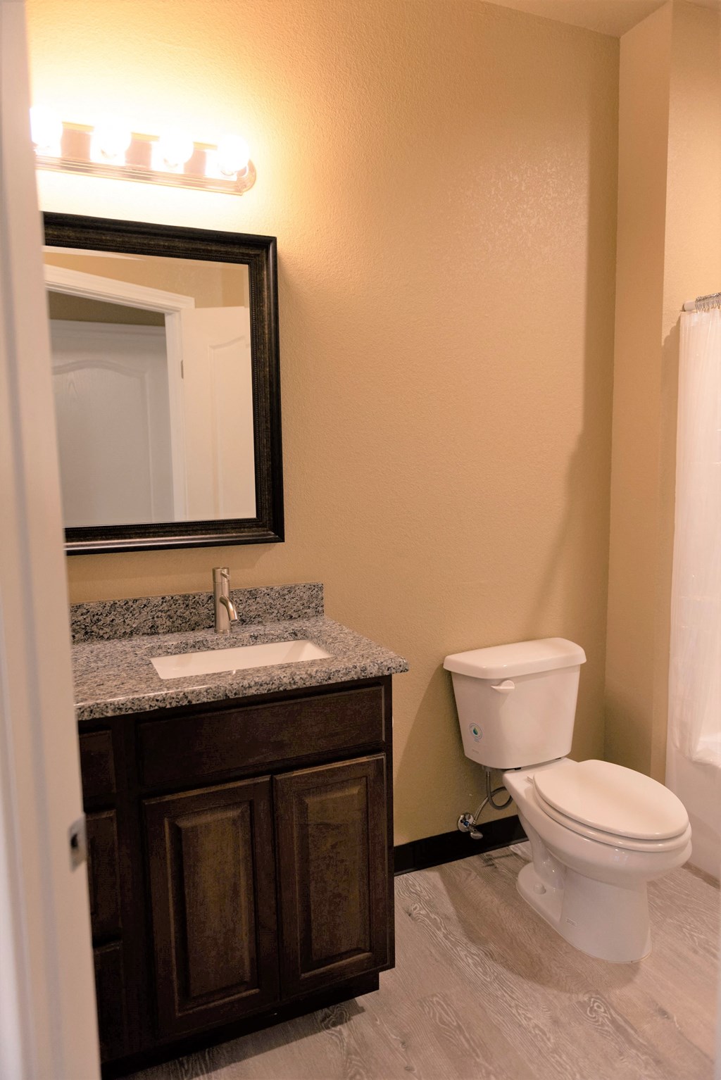 a bathroom with a toilet and a sink and a mirror