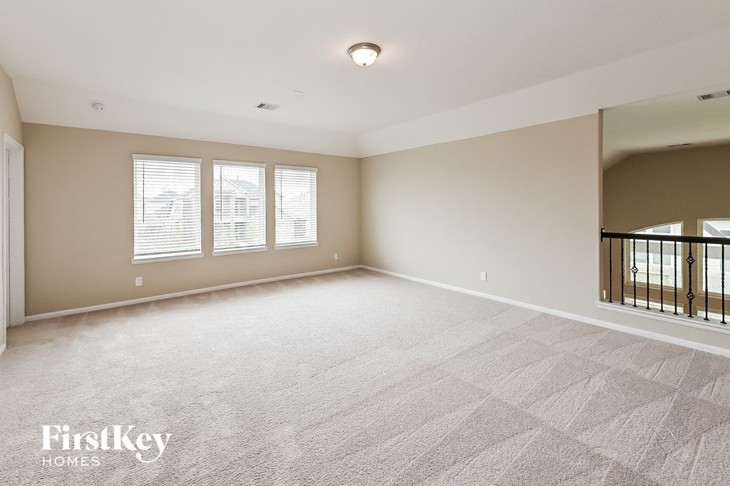 the living room is empty and ready to be staged