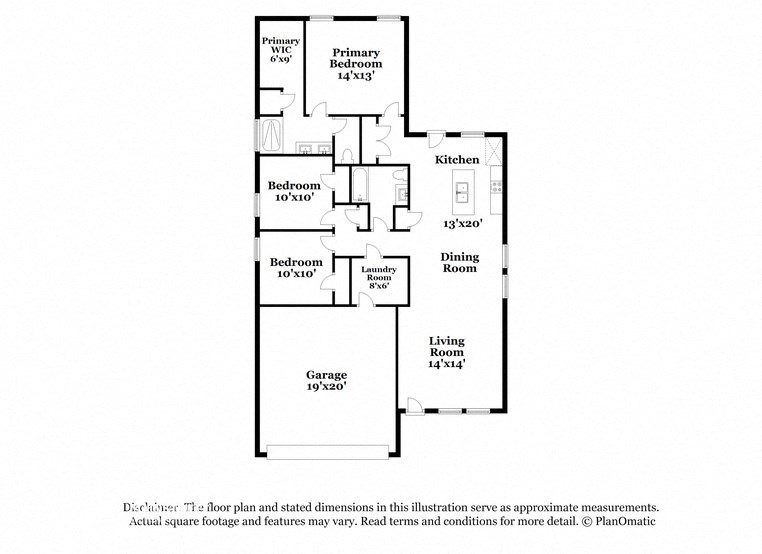 the schematic diagram of the floor plan of the residence