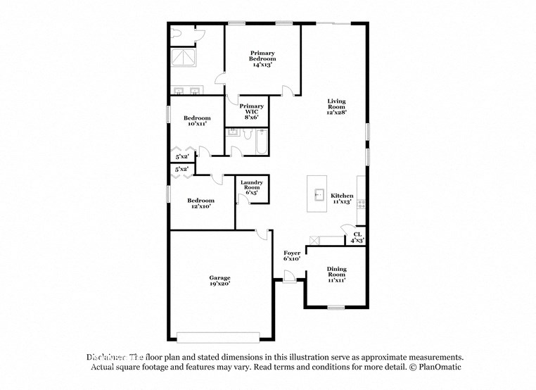 this floor plan is an approximation of our floor plan and may not include everything