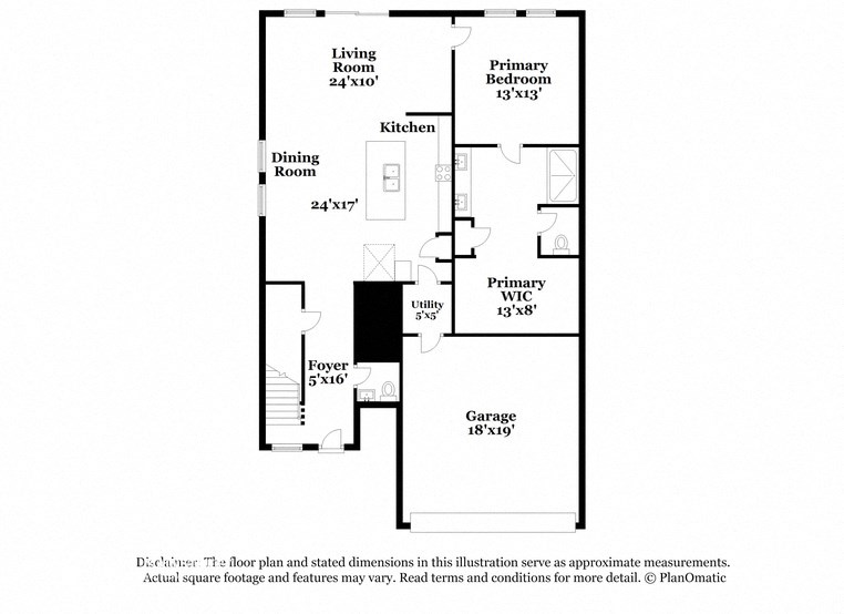 a floor plan of a unit with a bedroom and a living room