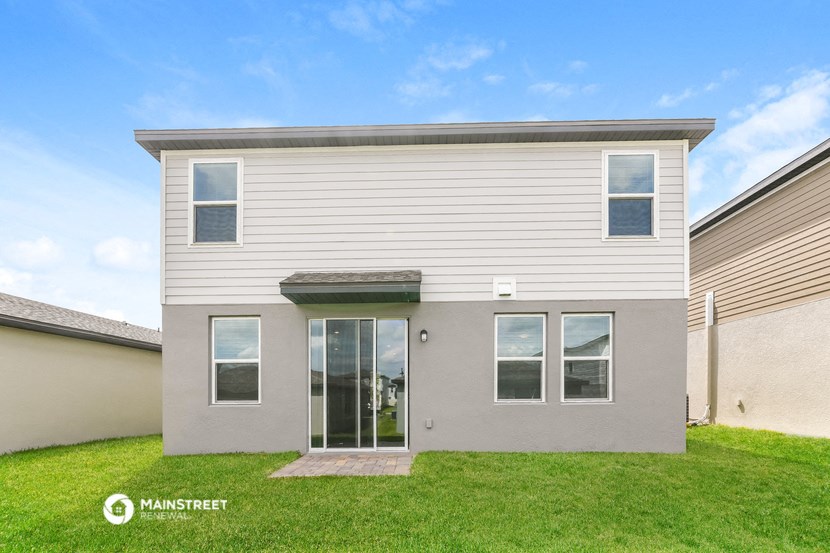 the exterior of a house with a green lawn