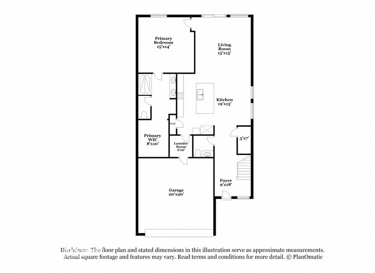 this floor plan is an approximation of our floor plan and may not include all measurements
