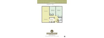 2 Bedrooms, 1 Bathroom