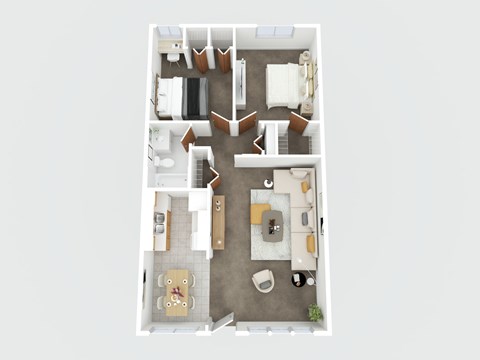 bedroom floor plan an open concept living room and dining room with a kitchen