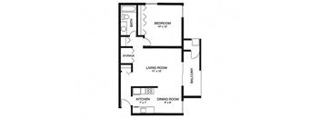 1 Bedroom, 1 Bathroom