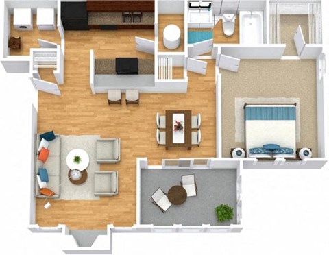 The Dogwood Floor Plan at Windsor Peachtree Corners, Peachtree Corners