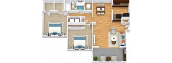 The Hawthorne Floor Plan at Windsor Peachtree Corners, Georgia