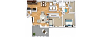 The Spruce Floor Plan at Windsor Peachtree Corners, Georgia, 30092