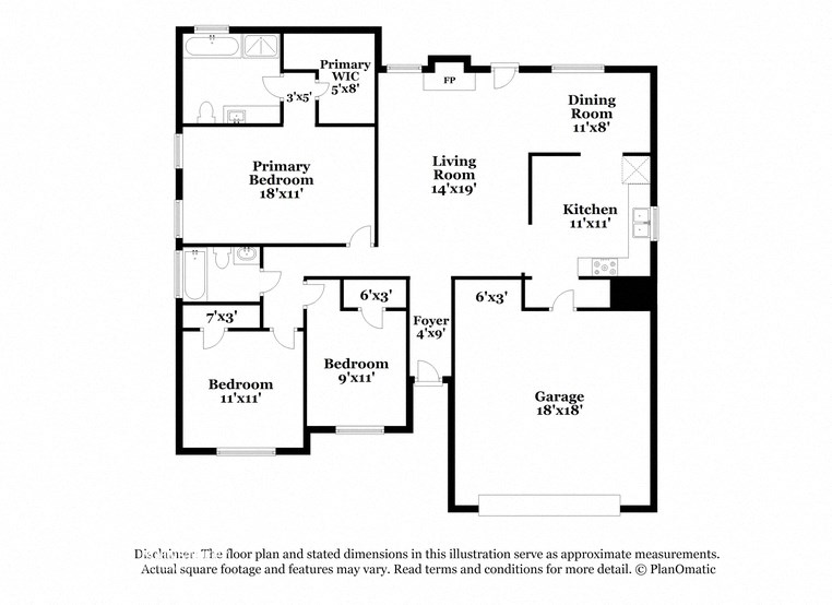 this floor plan is an approximation of our floor plan and may not include all measurements