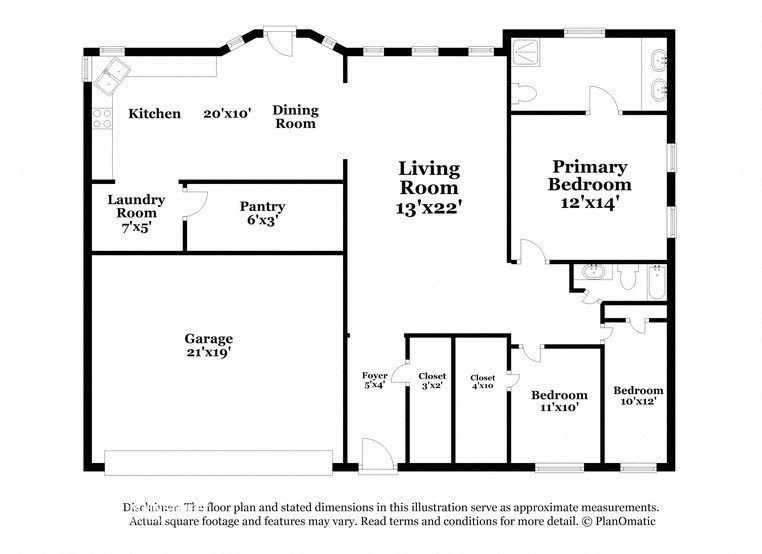 a floor plan of a house with a living room and a dining room