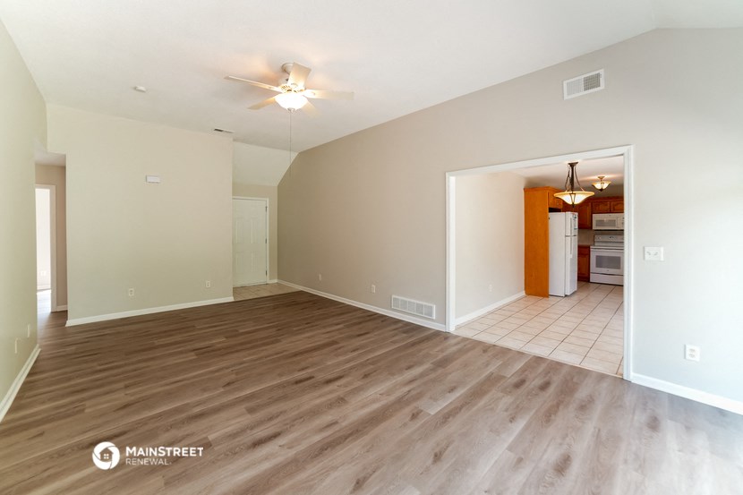 the living room and dining room are spacious and open to the kitchen