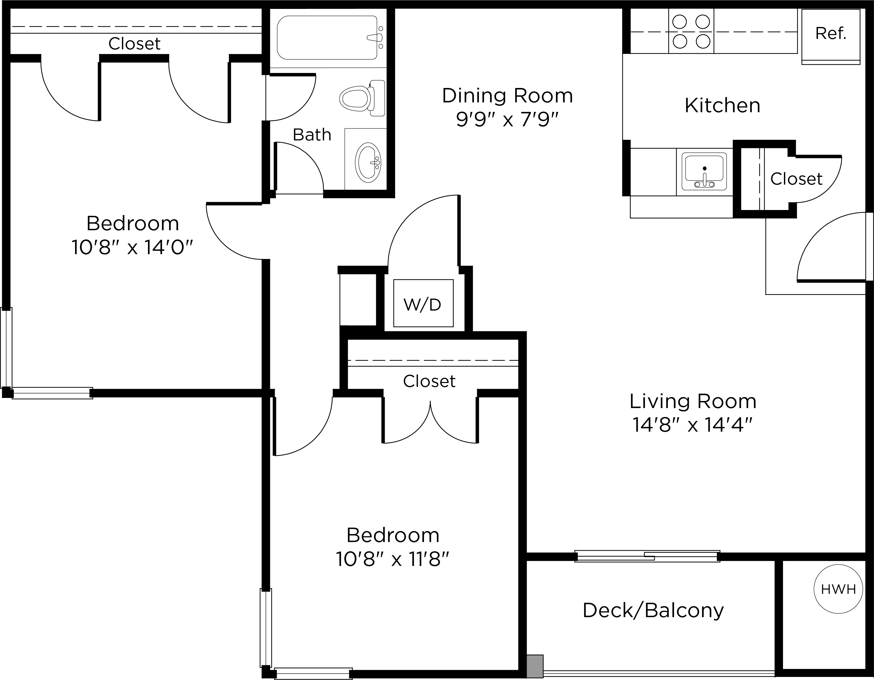 2 Bed / 1 Bath - Market Rate