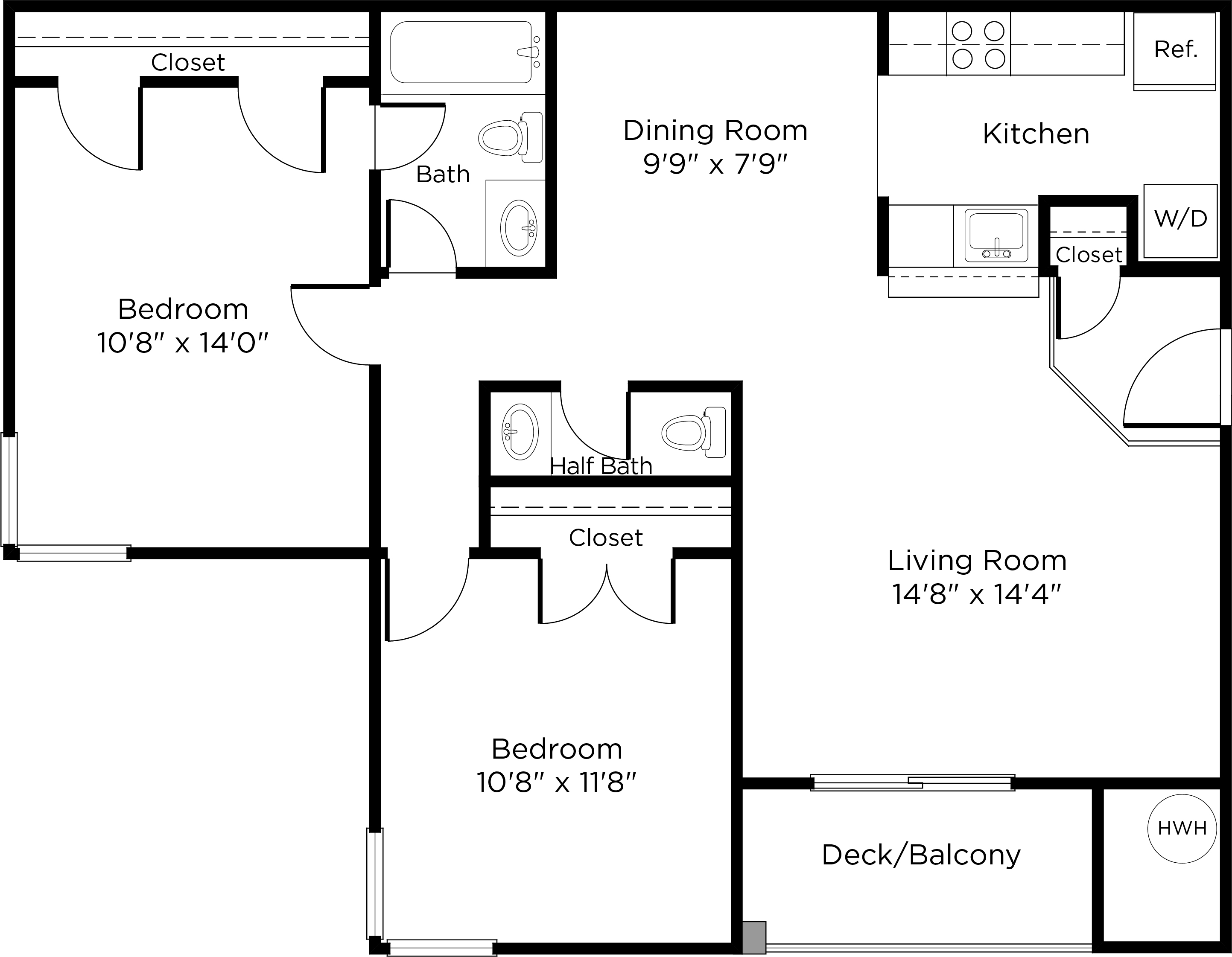2 Bed / 1.5 Bath - Market Rate