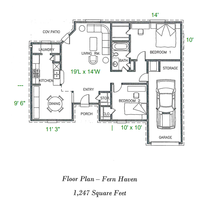 the floor plan of the condo